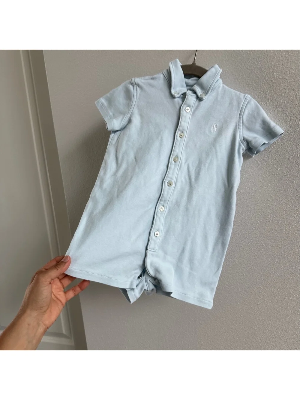 Ralph Lauren Baby boy Light Blue Romper